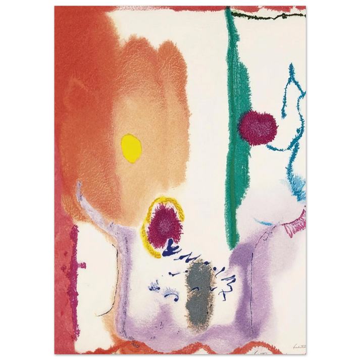 Helen Frankenthaler - Beginnings - 2002 Wall art - 50x70 cm / 20x28 inches - Premium Wooden Framed Poster With Fine Art Paper - Wood frame