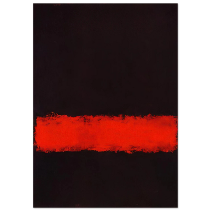 Mark Rothko - Black, Red and Black - 1968 Wall Art - 21x29.7 cm / 8x12" - Premium Wooden Framed Poster With Fine Art Paper-canvas - White frame