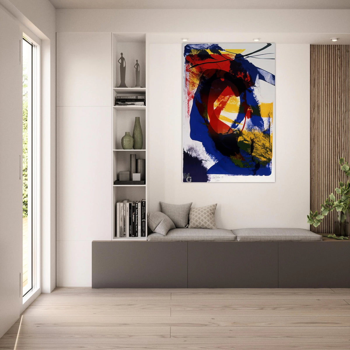 Distance Finding Mozart - 1992 - Paul Jenkins Art Prints - 100x150 cm / 40x60″ inches | Paul Jenkins Poster | Paul Jenkins Prints