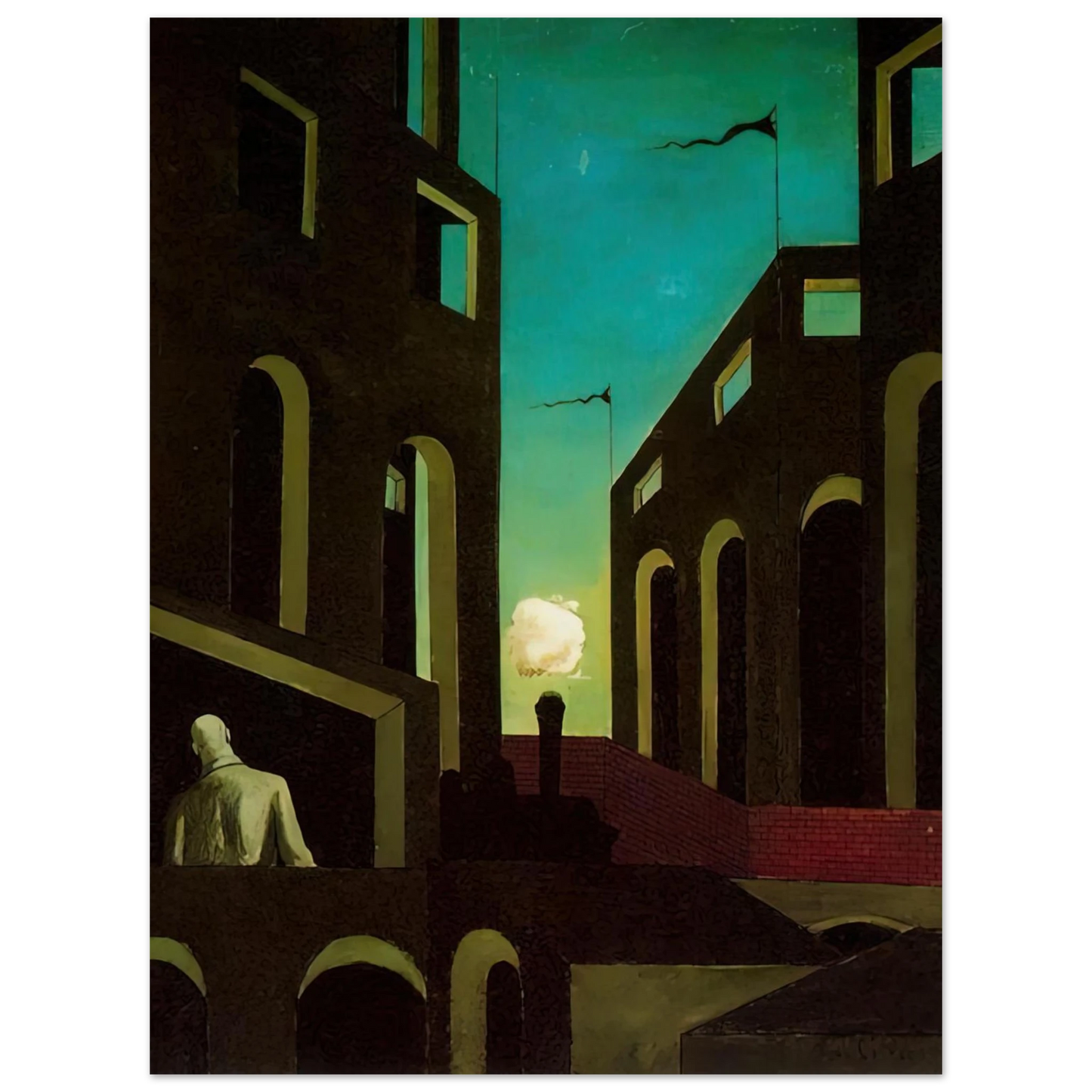 Giorgio de Chirico - HAPPINESS OF RETURNING 1915 75x100 cm / 30x40inches Fine Art Poster