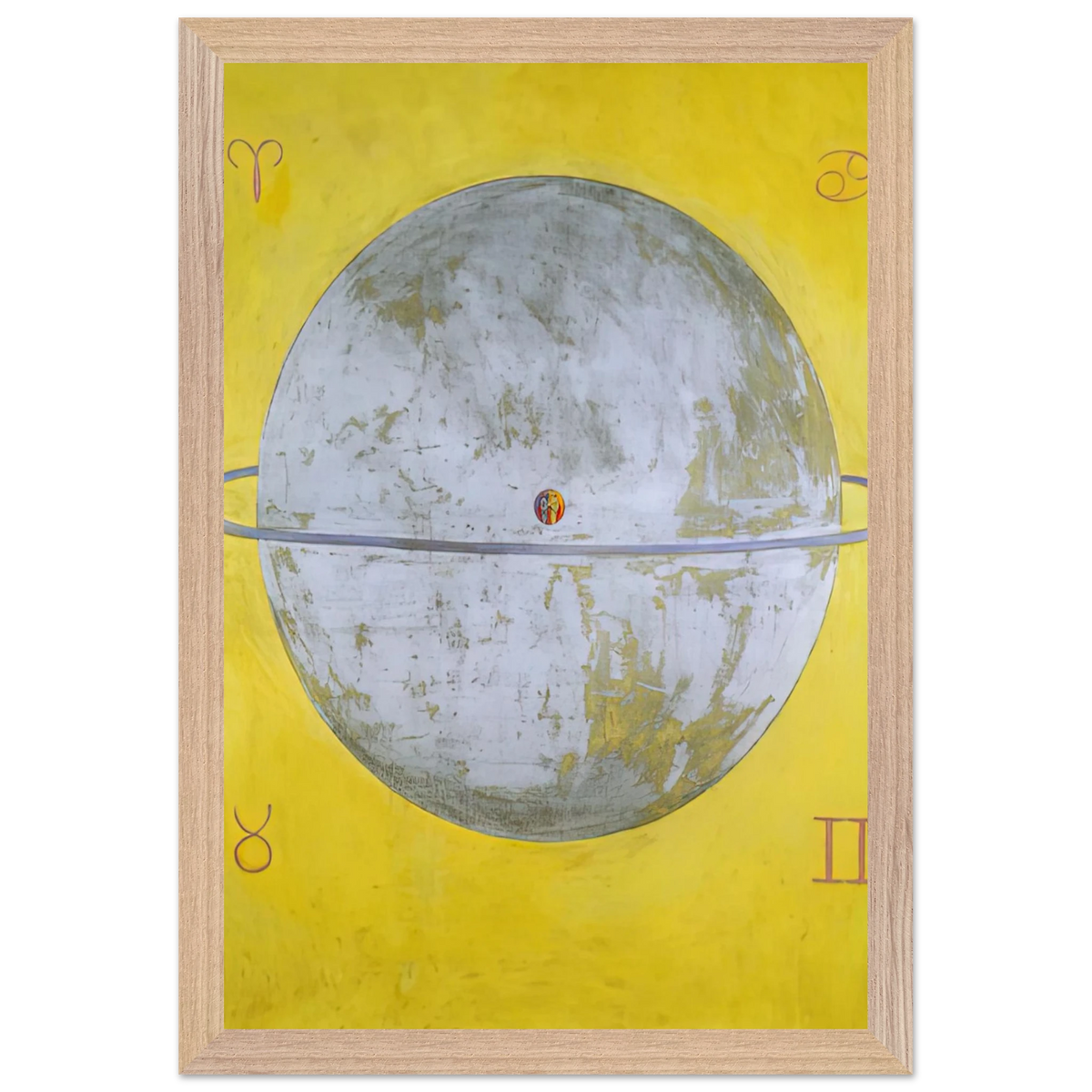 Hilma af Klint - THE DOVE NR 12 1915 Wall art - A3 (29.7 x 42 cm) - Premium Wooden Framed Poster With Fine Art Paper-canvas - Wood frame