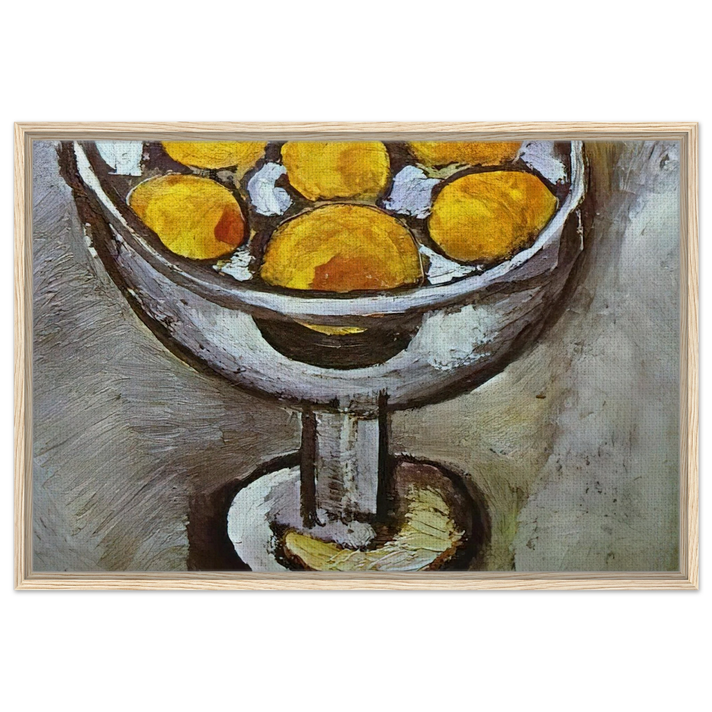 A VASE WITH ORANGES - Henri Matisse Framed Canvas Print - 60x90 cm / 24x36″ inches