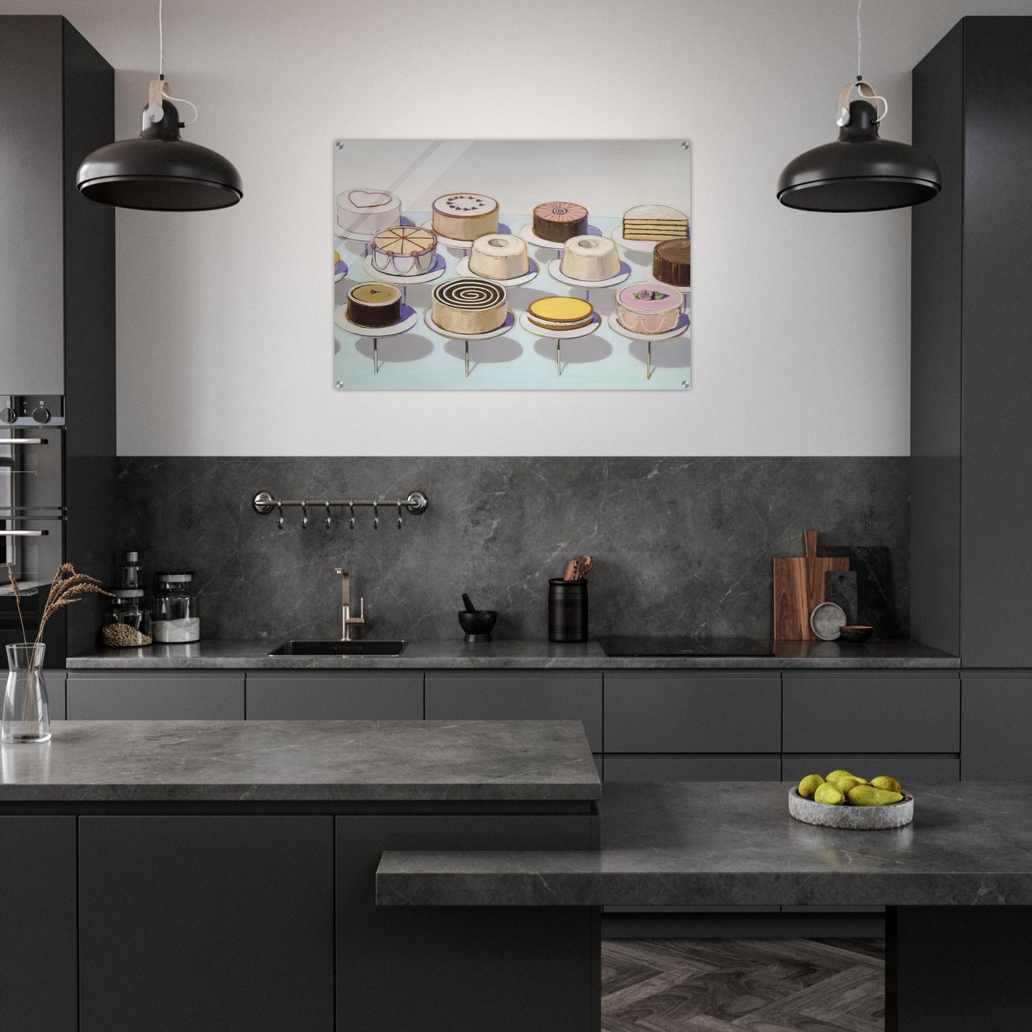 Cakes - 1963 - Wayne Thiebaud Acrylic Print - 70x100 cm / 28x40″ inches