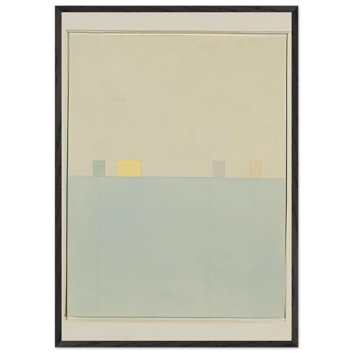 Spazio Luce - 1960 - Antonio Calderara 70x100 cm / 28x40 inches Framed Art Print – Black Wooden Frame