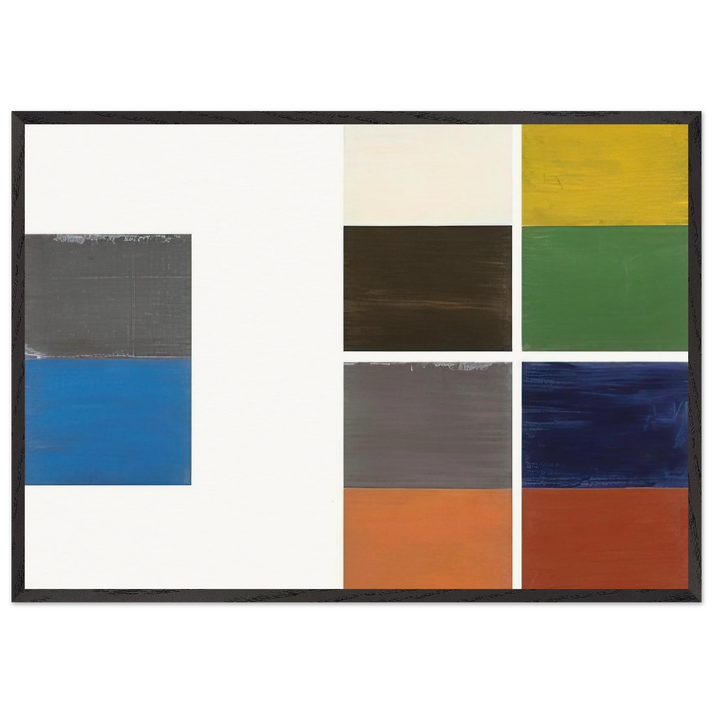Untitled in 5 parts - 1987 - Gunther Forg 70x100 cm / 28x40 inches Framed Art Print – Black Wooden Frame