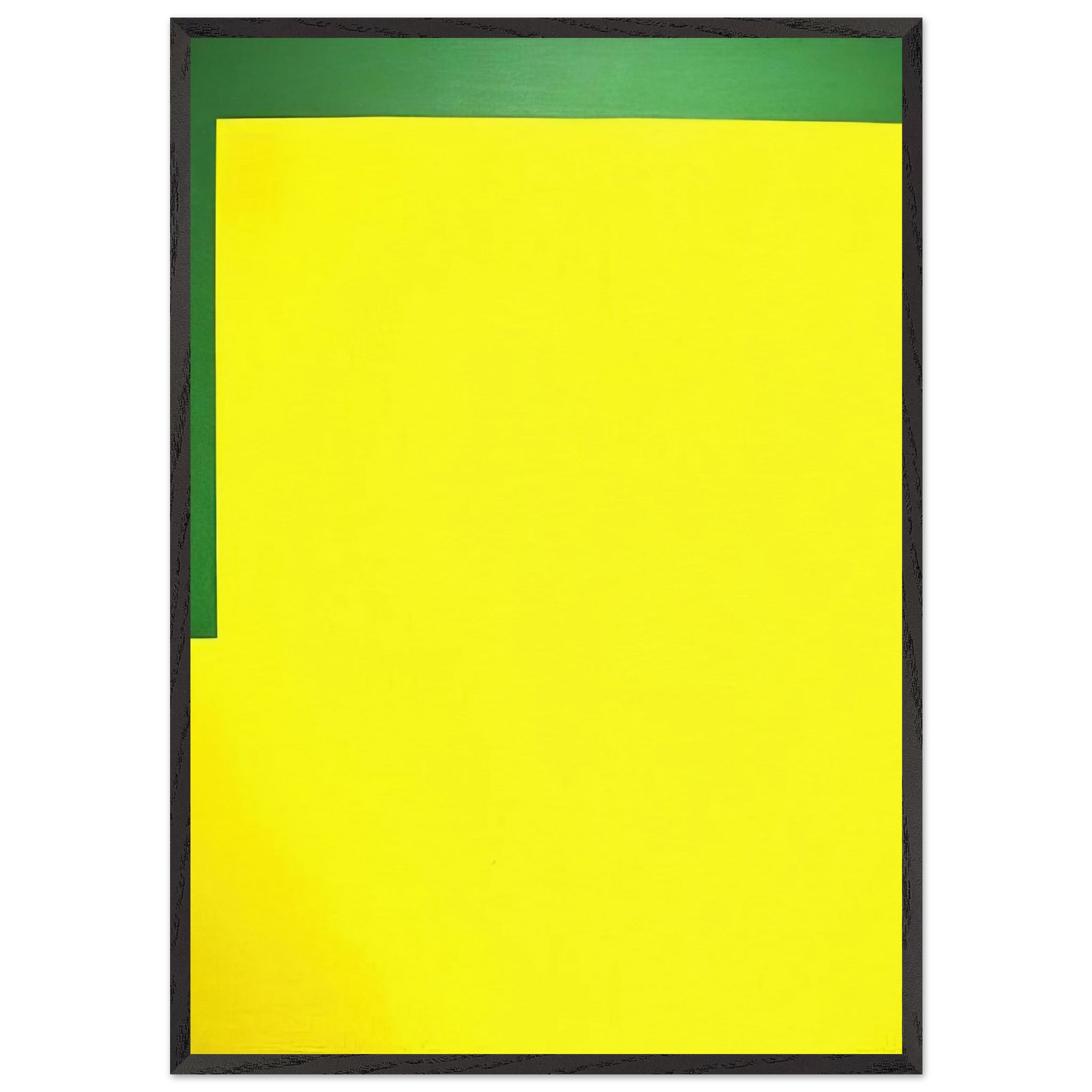 More yellow less green - 1989 - Carmen Herrera 70x100 cm / 28x40 inches Framed Art Print – Black Wooden Frame