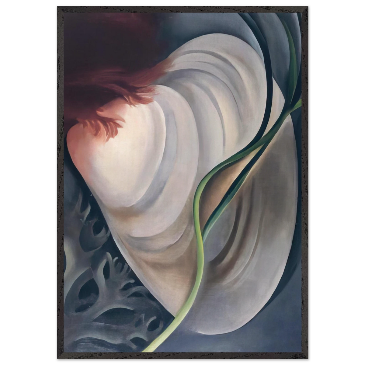 Shell No 2 - Georgia OKeeffe 70x100 cm / 28x40 inches Framed Art Print – Black Wooden Frame