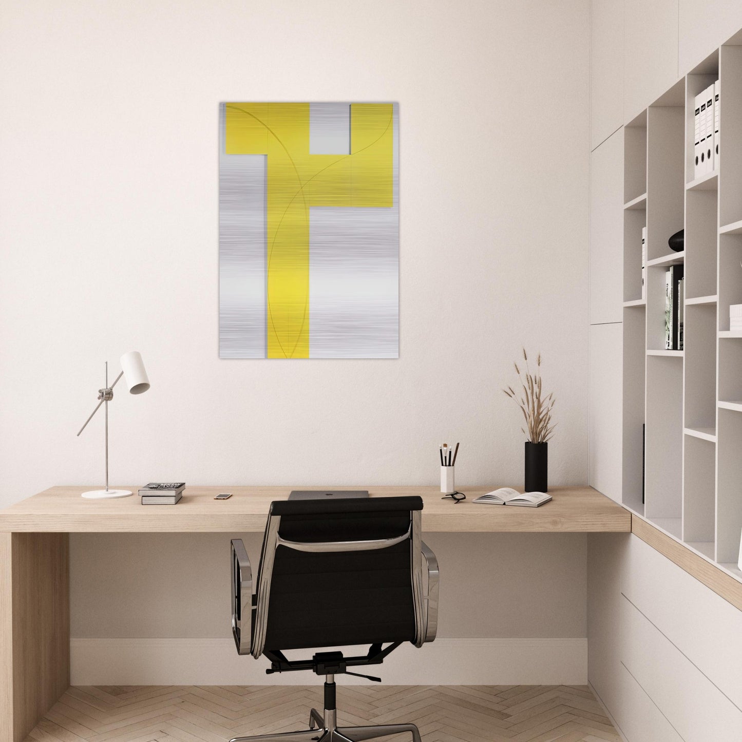 COLUMN STRUCTURE IX 2006 - Robert Mangold Brushed Aluminum Print - 70x100 cm / 28x40 inches | Robert Mangold Aluminum Print | Robert Mangold Prints