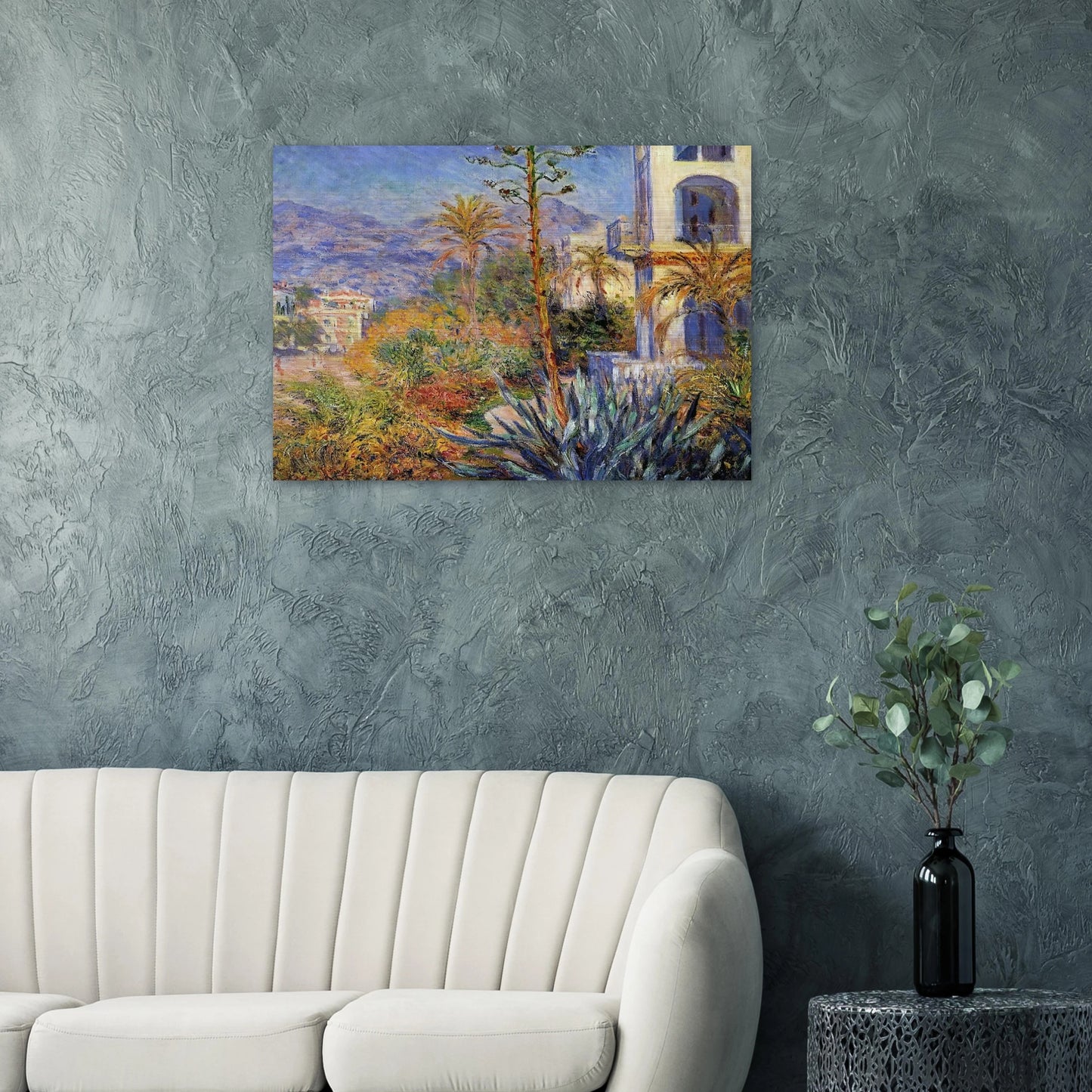 Villas at Bordighera - claude monet Brushed Aluminum Print - 70x100 cm / 28x40 inches | claude monet Aluminum Print | claude monet Prints