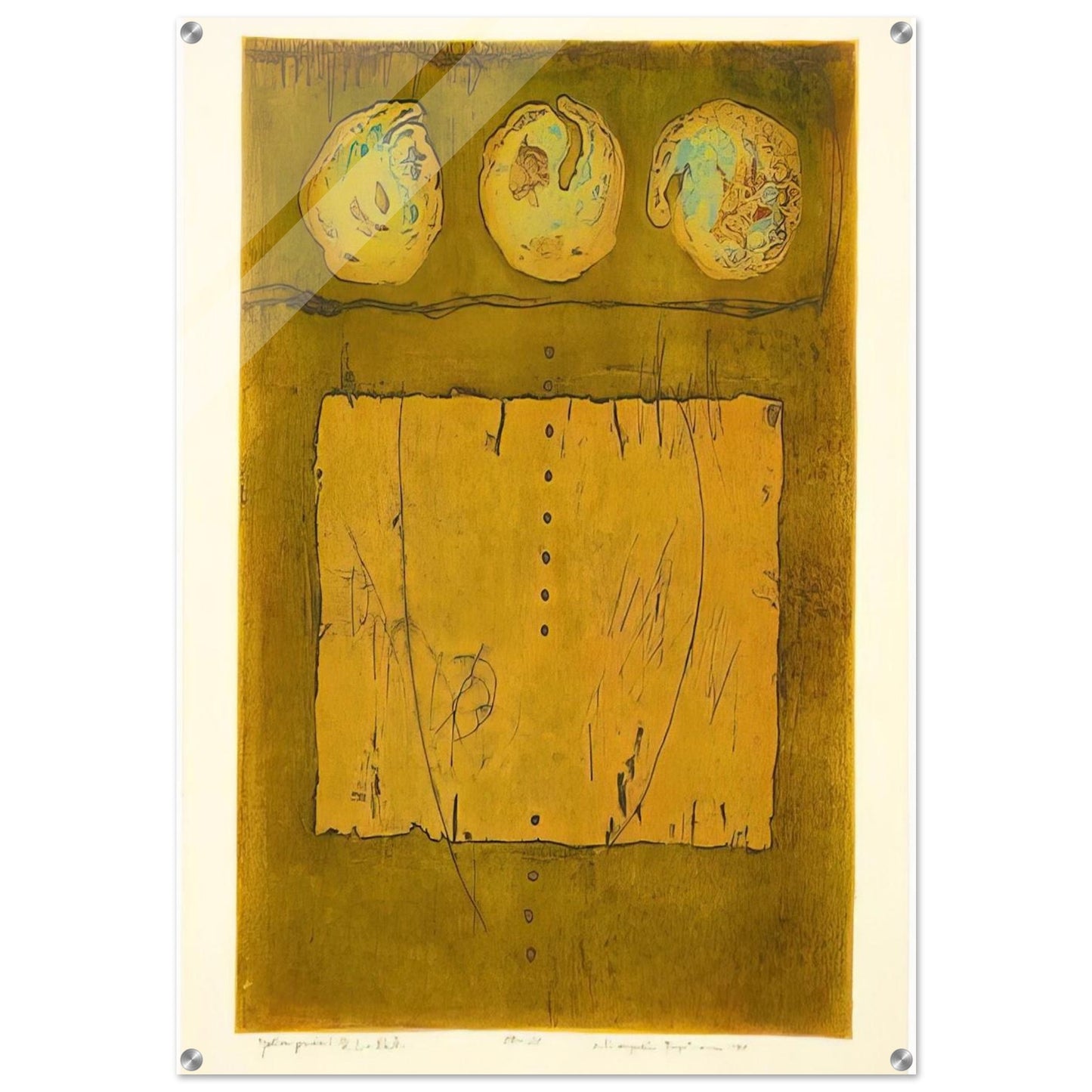 Yellow Print - 1970 - Hiroyuki Tajima Acrylic Print - 70x100 cm / 28x40″ inches | Hiroyuki Tajima Wall Art | Hiroyuki Tajima Prints