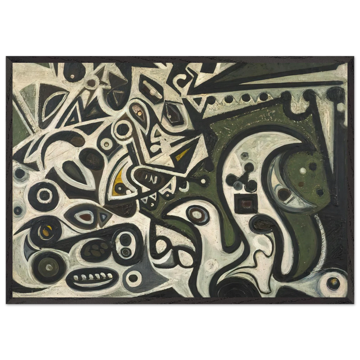 River Metamorphosis - Richard Pousette-Dart 70x100 cm / 28x40 inches Framed Art Print – Black Wooden Frame