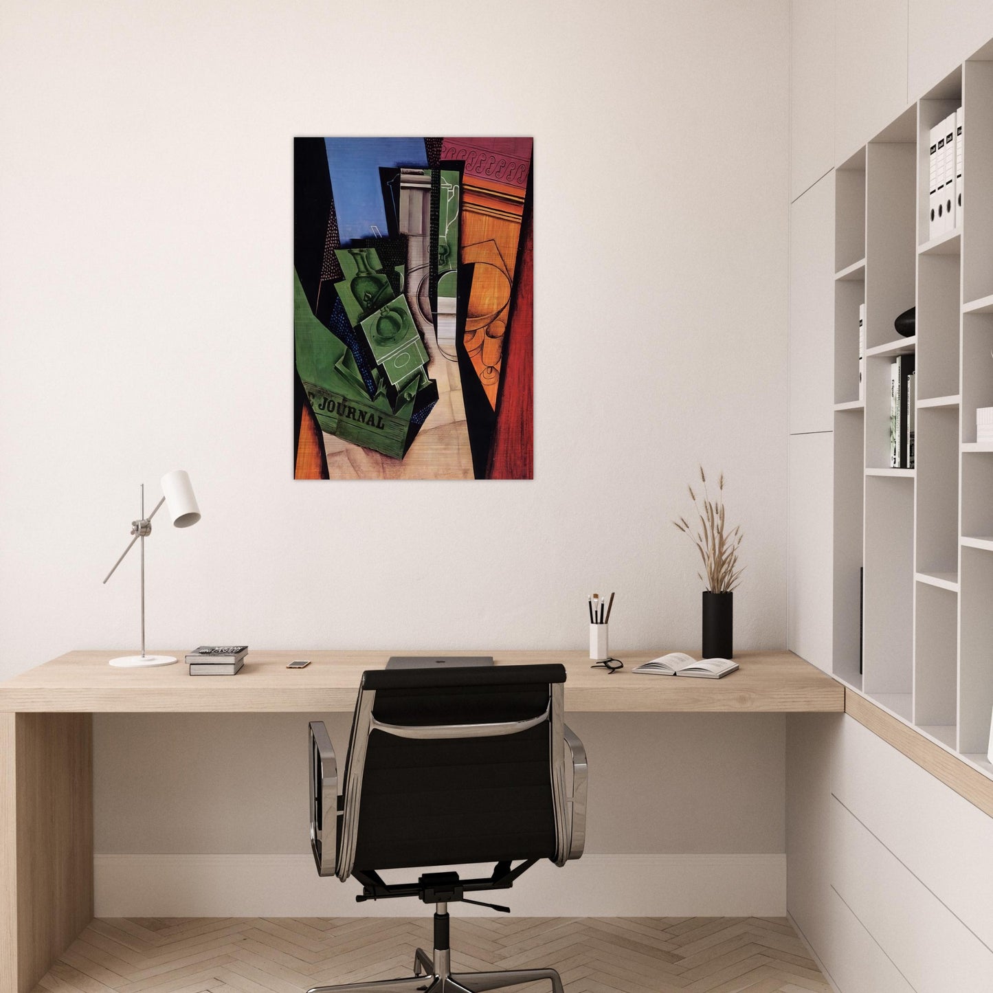 BREAKFAST 1915 - Juan Gris Brushed Aluminum Print - 70x100 cm / 28x40 inches | Juan Gris Aluminum Print | Juan Gris Prints