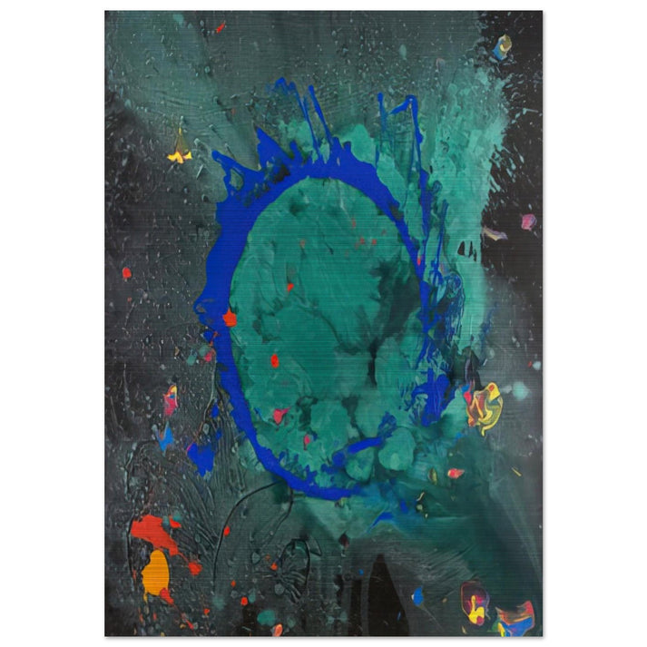 Jade Buddha 23.07.08 - 2008 - John Hoyland Brushed Aluminum Print - 70x100 cm / 28x40 inches | John Hoyland Aluminum Print | John Hoyland Prints