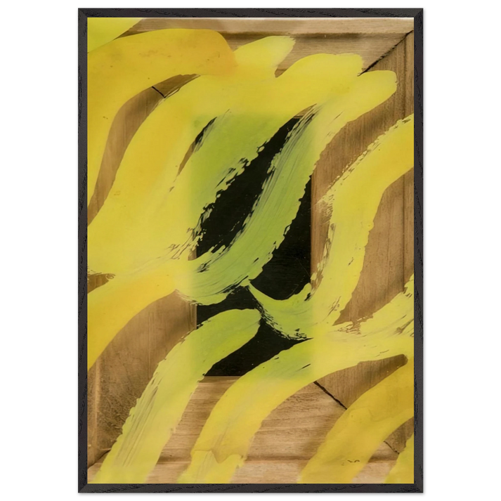 Giallo - 1969 - Carla Accardi 70x100 cm / 28x40 inches Framed Art Print – Black Wooden Frame