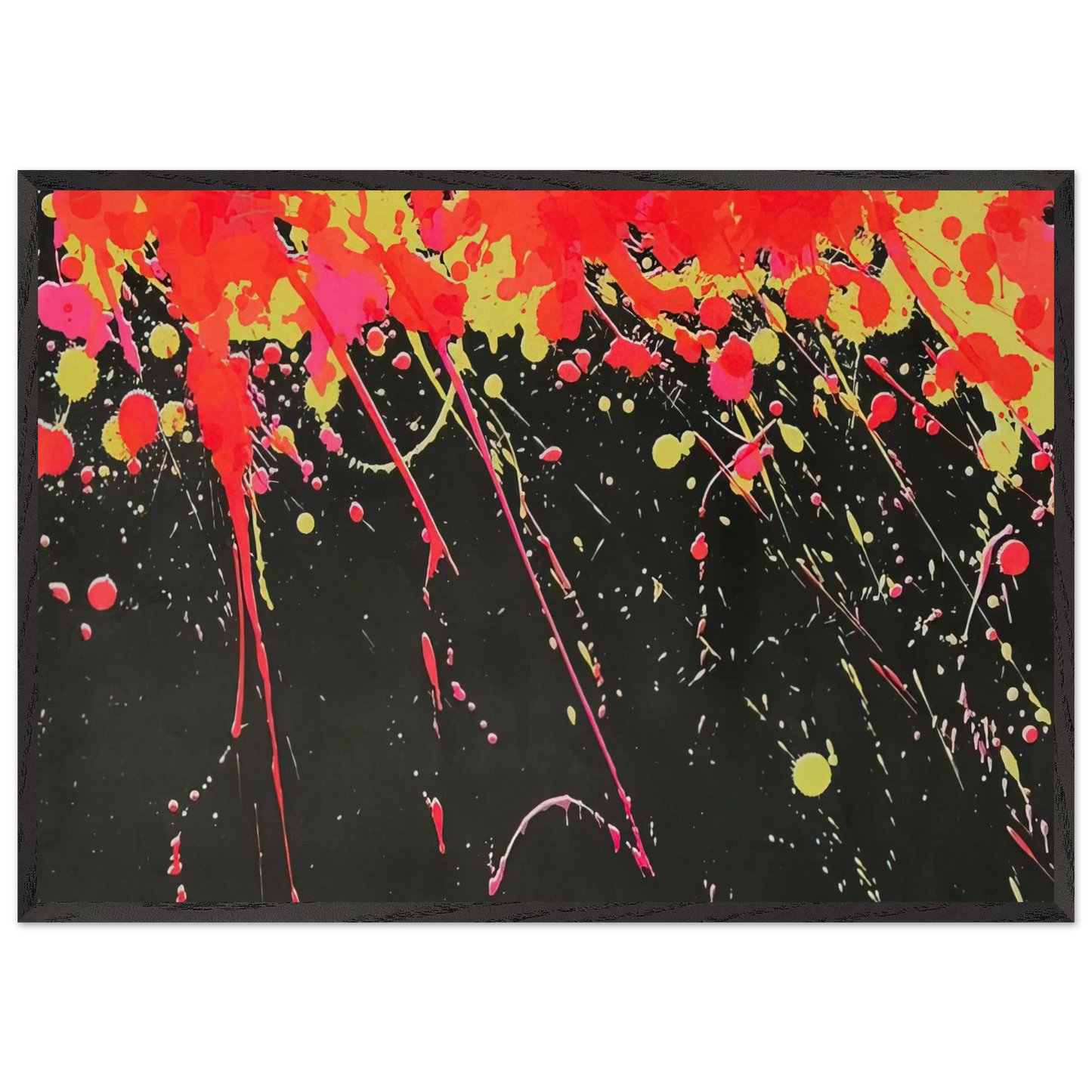 Fireworks - 1973 - Walasse Ting 70x100 cm / 28x40 inches Framed Art Print – Black Wooden Frame