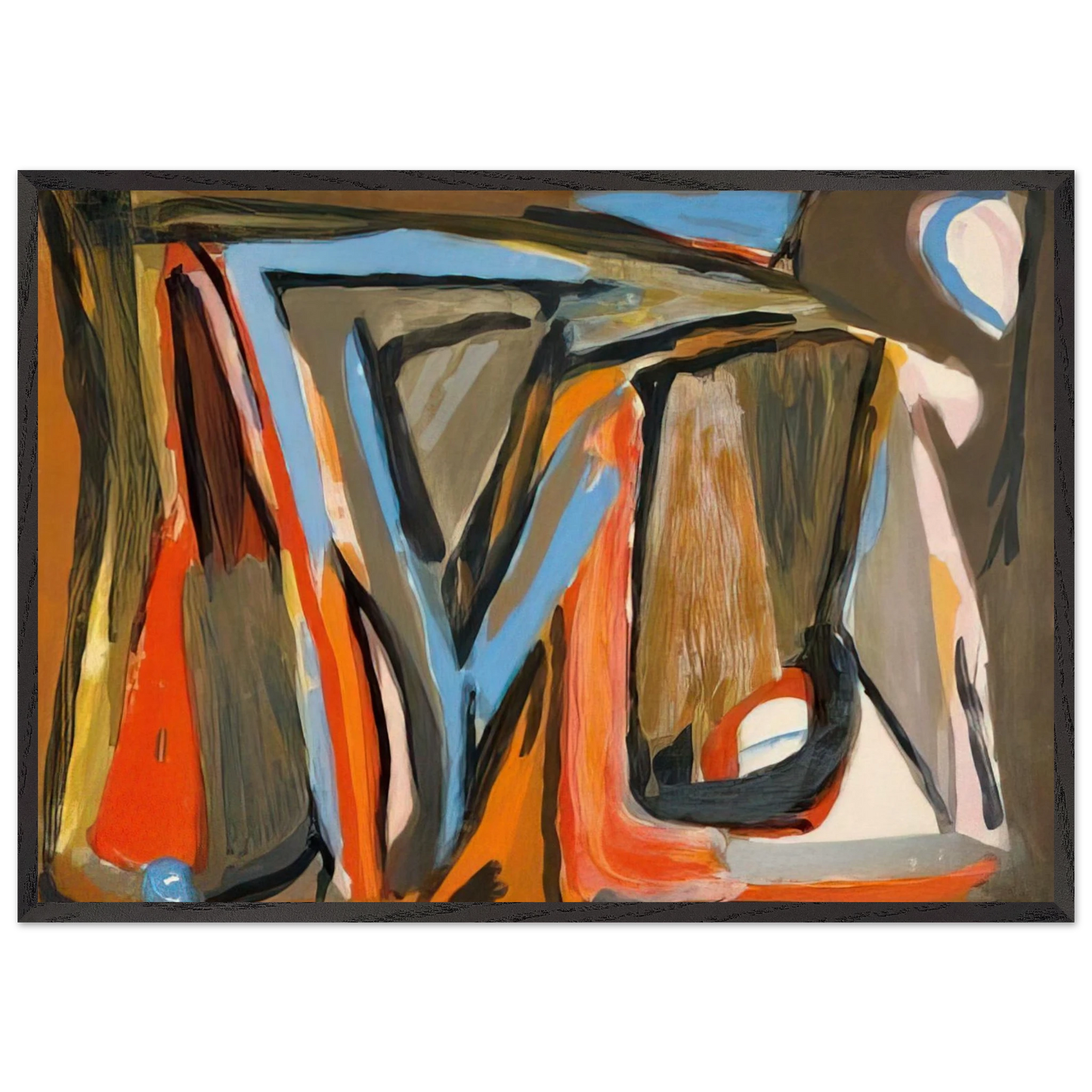 Le tout - 1978 - Bram van Velde 70x100 cm / 28x40 inches Framed Art Print – Black Wooden Frame