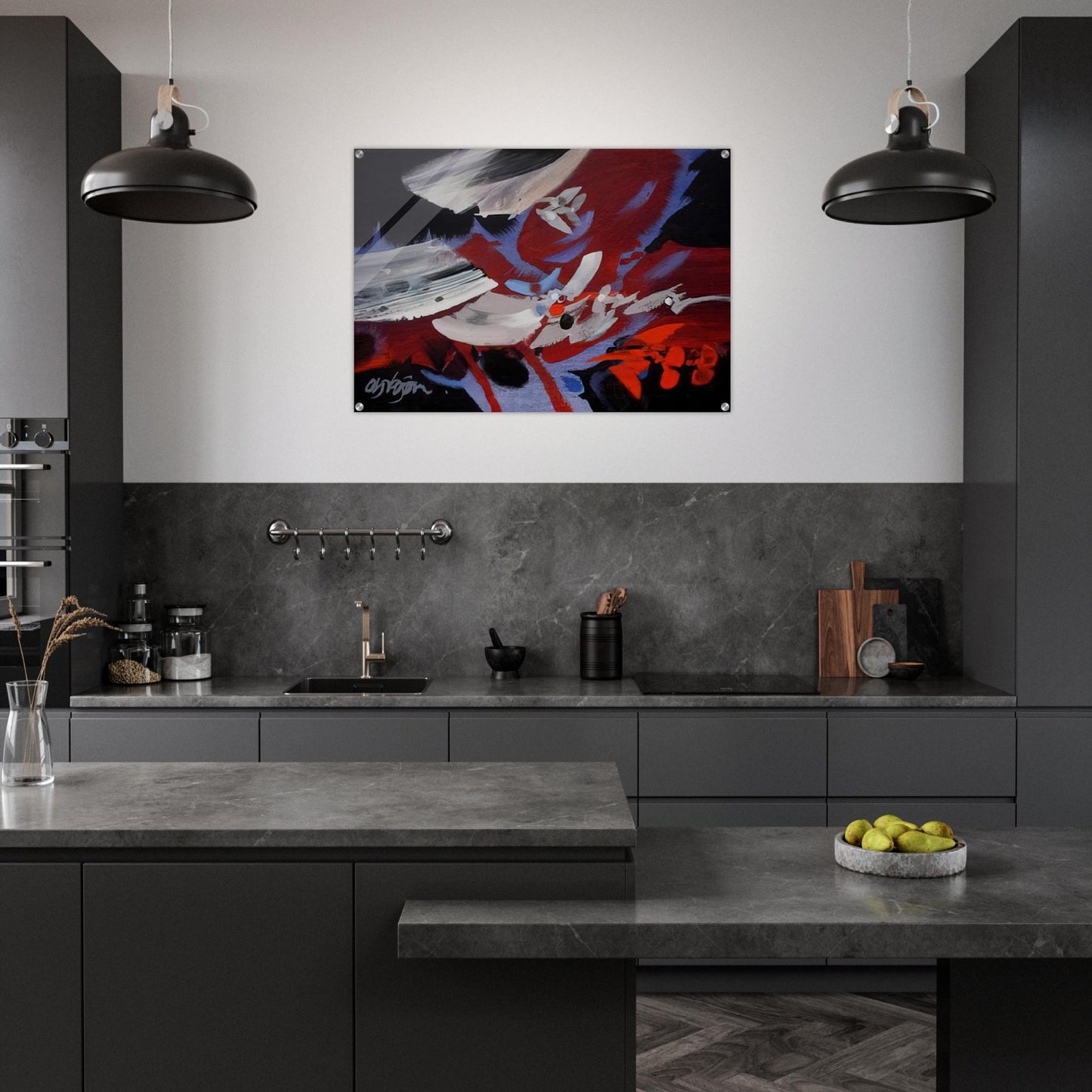 VIENTOS 1989 - Alejandro Obregon Acrylic Print - 70x100 cm / 28x40″ inches | Alejandro Obregon Wall Art | Alejandro Obregon Prints