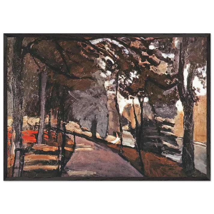 THE PATH IN THE BOIS DE BOULOGNE 1902 - Henri Matisse 70x100 cm / 28x40 inches Framed Art Print – Black Wooden Frame