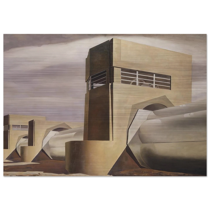 Water - 1945 - Charles Sheeler Brushed Aluminum Print - 70x100 cm / 28x40 inches | Charles Sheeler Aluminum Print | Charles Sheeler Prints