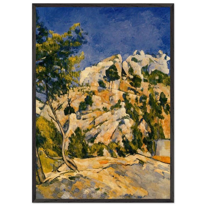 Bottom of the Ravine - Paul Cezanne 70x100 cm / 28x40 inches Framed Art Print – Black Wooden Frame