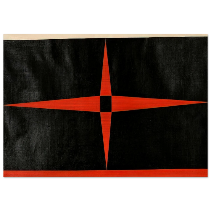 Red Star - 1949 - Carmen Herrera Brushed Aluminum Print - 70x100 cm / 28x40 inches | Carmen Herrera Aluminum Print | Carmen Herrera Prints