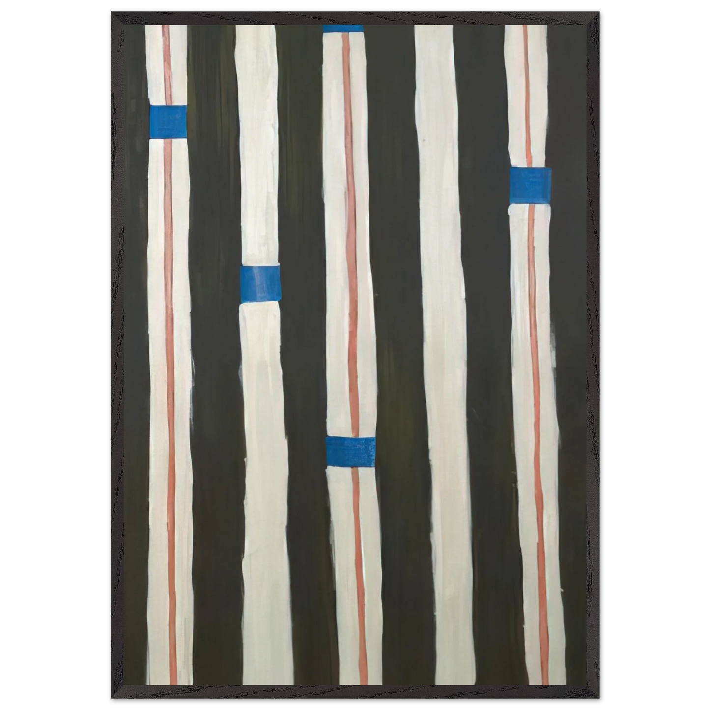 Totem Materia - Abstract Expressionism - Betty Parsons 70x100 cm / 28x40 inches Framed Art Print – Black Wooden Frame