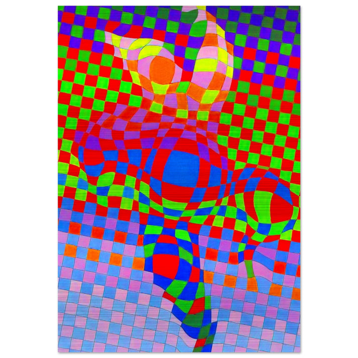 Harlequin - Victor Vasarely Brushed Aluminum Print - 70x100 cm / 28x40 inches | Victor Vasarely Aluminum Print | Victor Vasarely Prints
