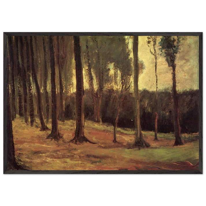 Edge of a Wood - Vincent van Gogh 70x100 cm / 28x40 inches Framed Art Print – Black Wooden Frame