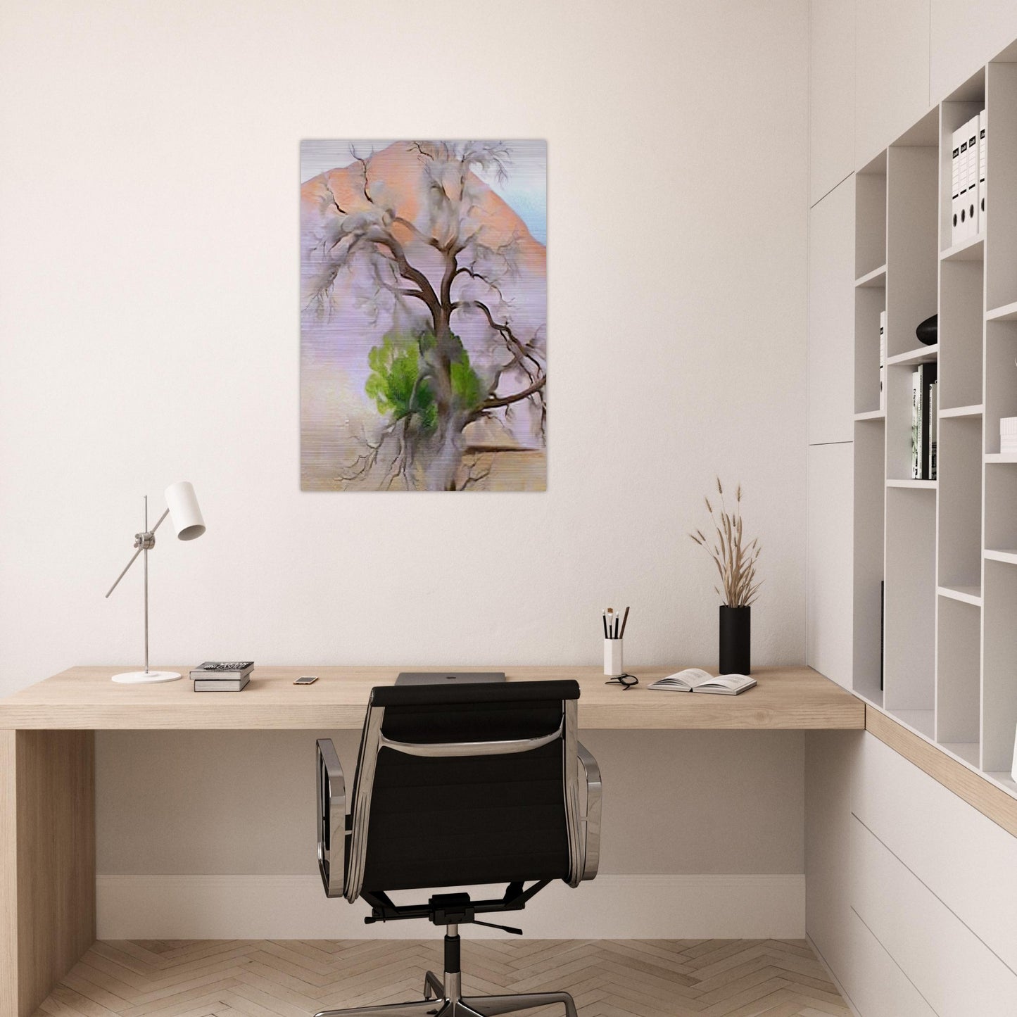 Pinons with Cedar - Georgia O'Keeffe Brushed Aluminum Print - 70x100 cm / 28x40 inches | Georgia O'Keeffe Aluminum Print | Georgia O'Keeffe Prints