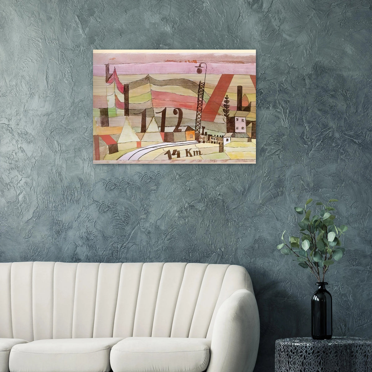 STATION L 112 1923 - Paul Klee Brushed Aluminum Print - 70x100 cm / 28x40 inches | Paul Klee Aluminum Print | Paul Klee Prints