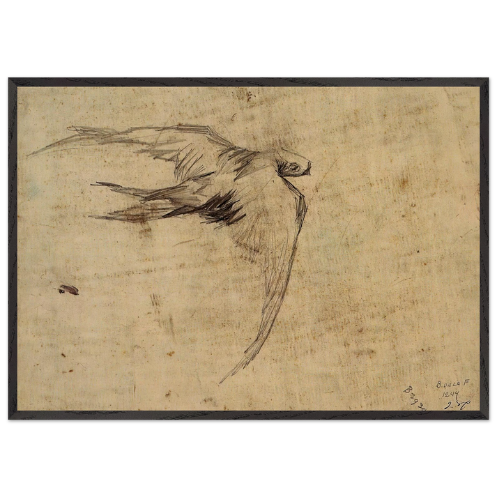 Swift - Vincent van Gogh 70x100 cm / 28x40 inches Framed Art Print – Black Wooden Frame