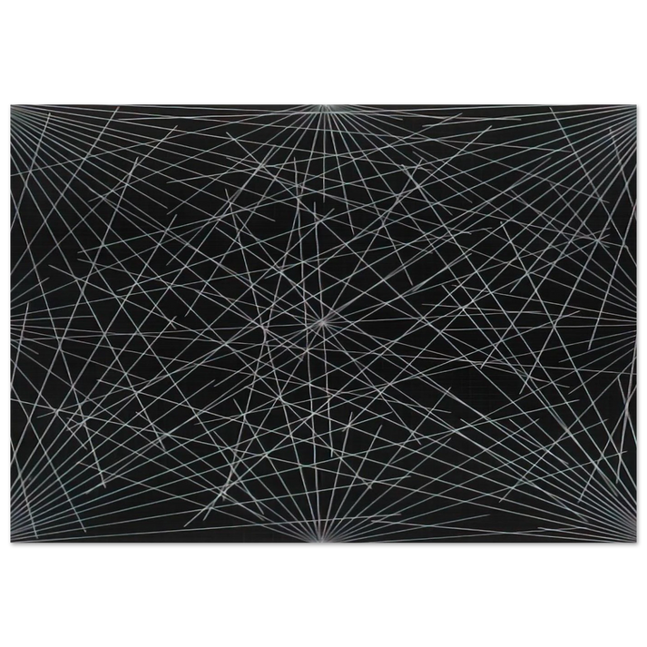 Lines From Corners, Sides the Centre, to Points on a Grid - Sol LeWitt Brushed Aluminum Print - 70x100 cm / 28x40 inches | Sol LeWitt Aluminum Print | Sol LeWitt Prints