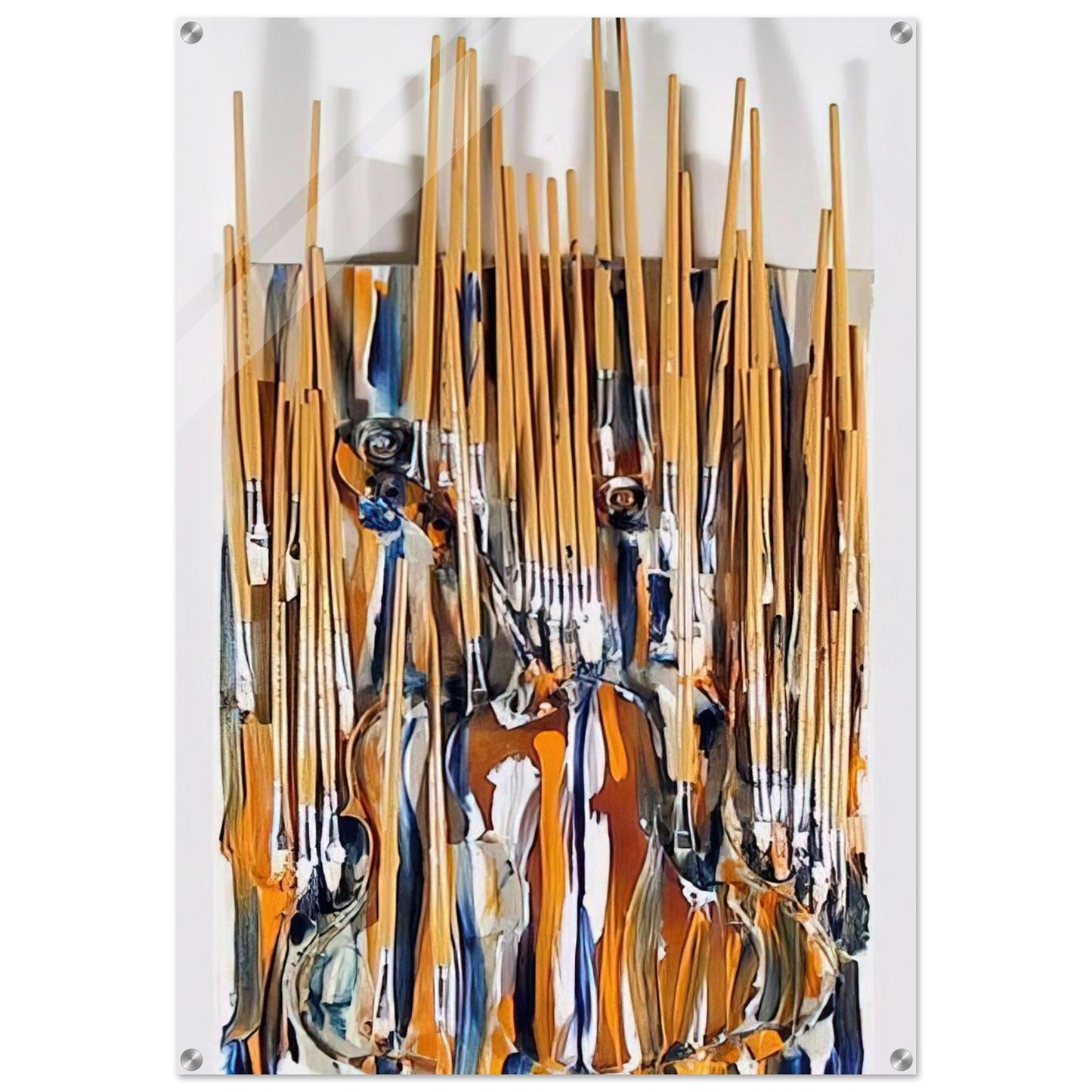Paintbrushes Violin - II - 1980 - Arman Acrylic Print - 70x100 cm / 28x40″ inches | Arman Wall Art | Arman Prints