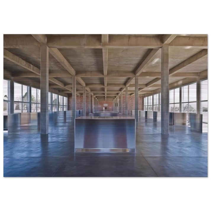 Untitled 100 Untitled Works in Mill Aluminium - 1986 - Donald Judd Brushed Aluminum Print - 70x100 cm / 28x40 inches | Donald Judd Aluminum Print | Donald Judd Prints