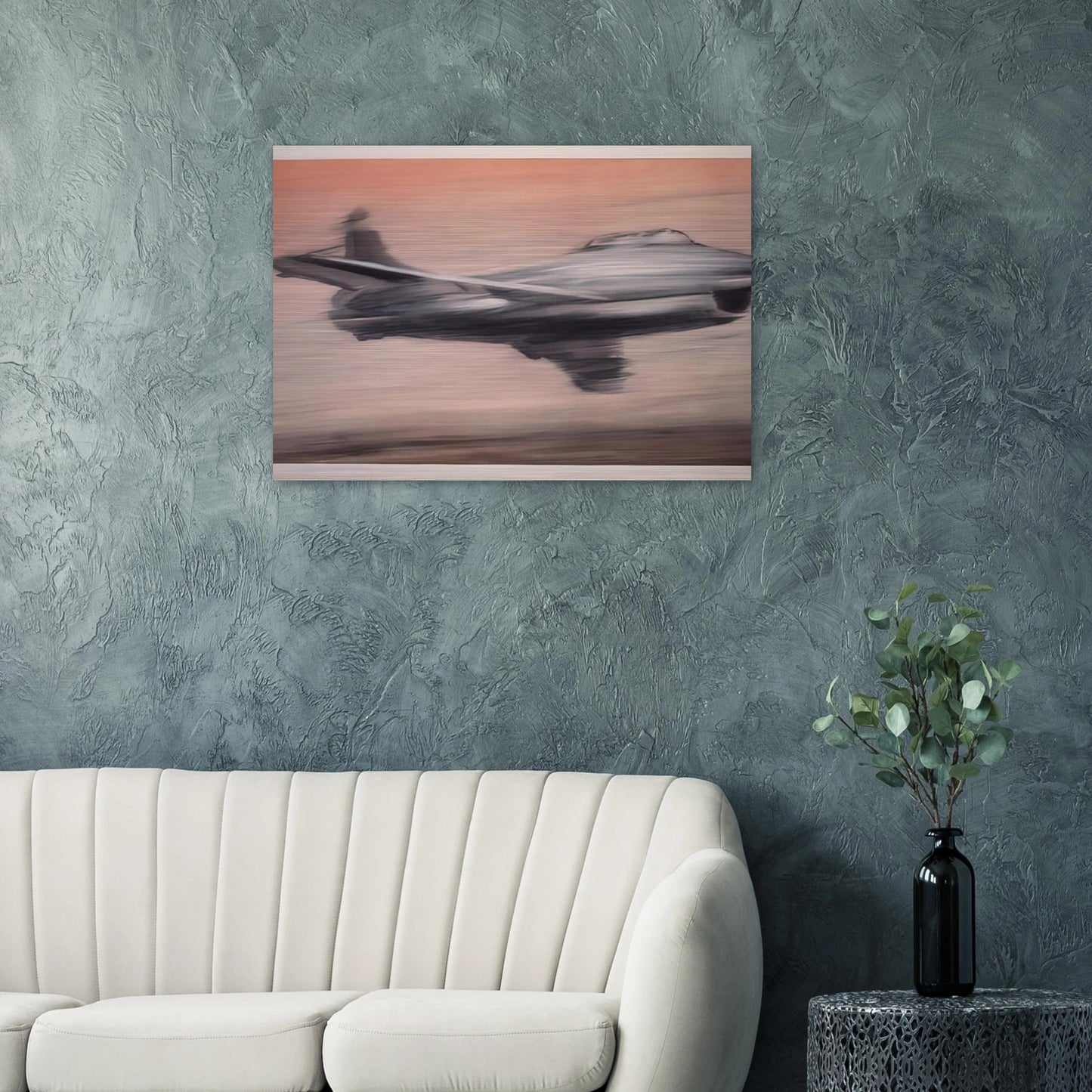 JET FIGHTER 1963 - Gerhard Richter Brushed Aluminum Print - 70x100 cm / 28x40 inches | Gerhard Richter Aluminum Print | Gerhard Richter Prints