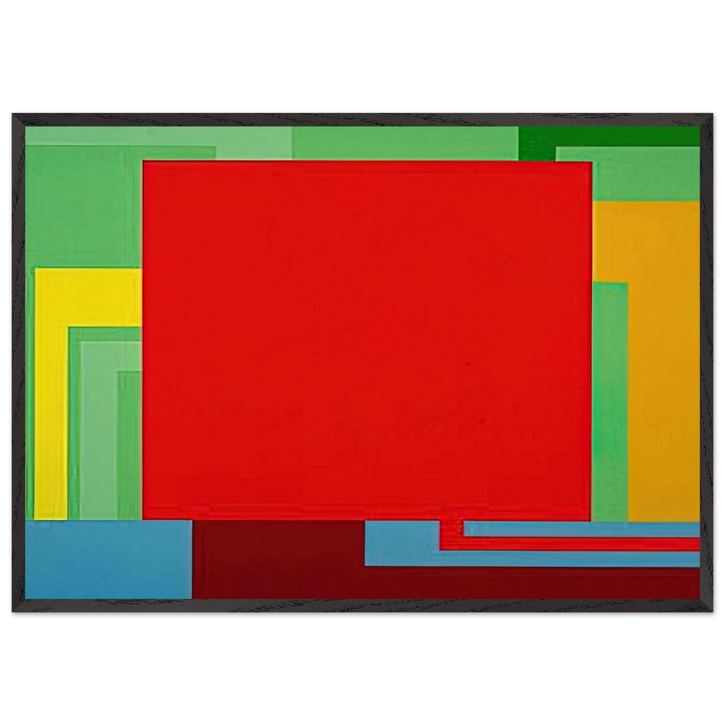 Soul Control - 1991 - Peter Halley 70x100 cm / 28x40 inches Framed Art Print – Black Wooden Frame