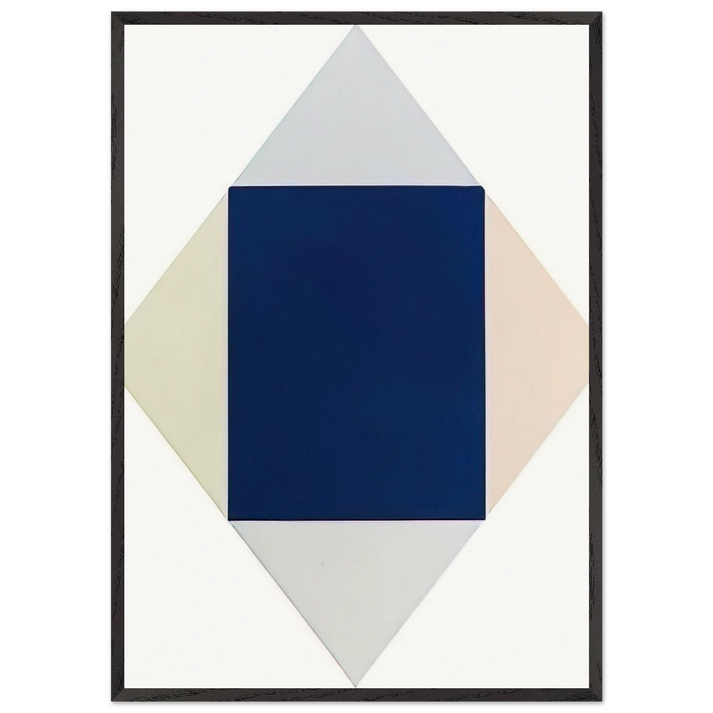 Blauer kern - 1969 - Max Bill 70x100 cm / 28x40 inches Framed Art Print – Black Wooden Frame