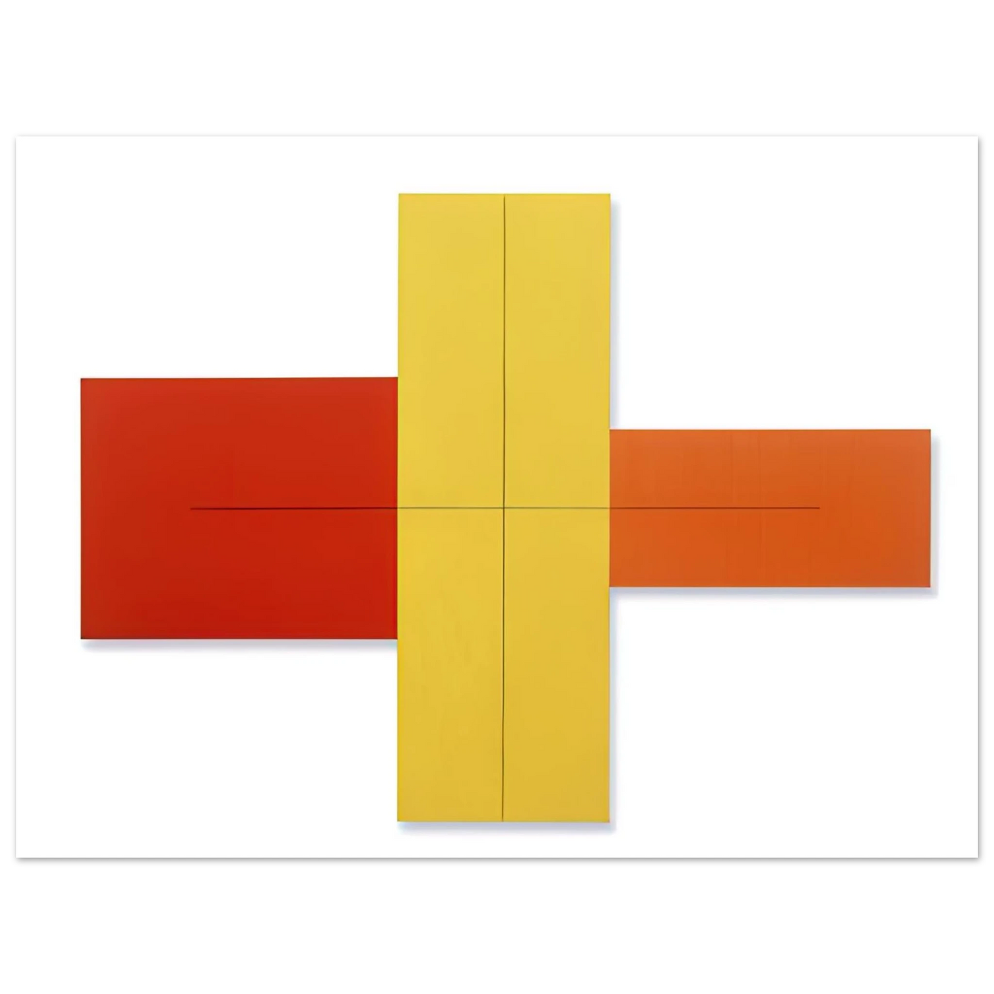 Robert Mangold - WITHIN RED YELLOW ORANGE 1981 75x100 cm / 30x40inches Fine Art Poster