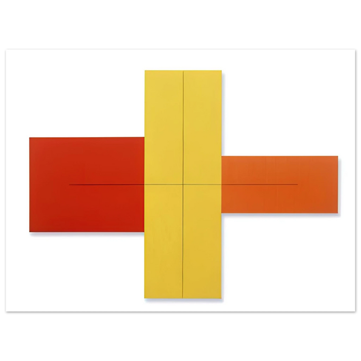 Robert Mangold - WITHIN RED YELLOW ORANGE 1981 75x100 cm / 30x40inches Fine Art Poster