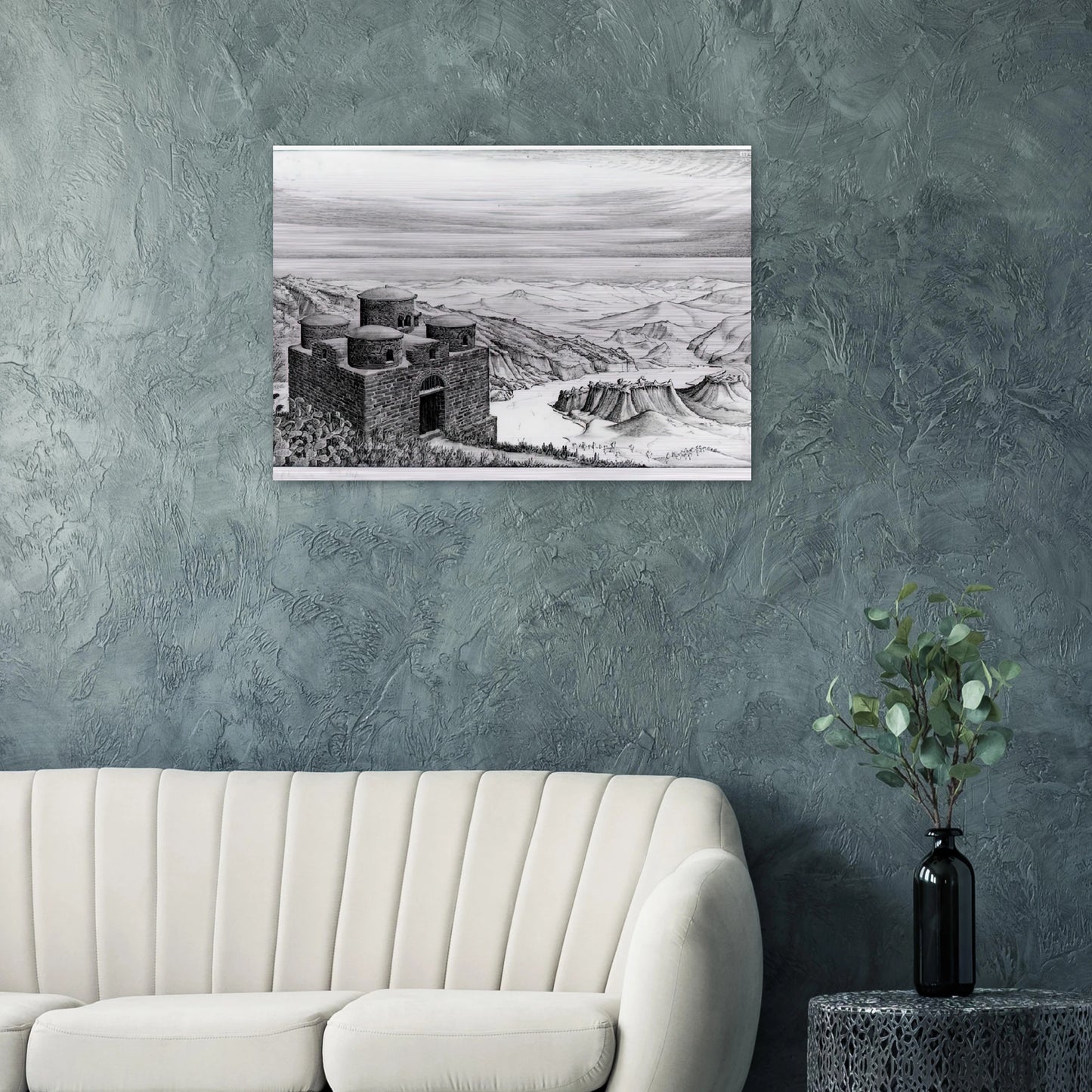CATTOLICA OF STILO CALABRIA 1930 - MC Escher Brushed Aluminum Print - 70x100 cm / 28x40 inches | MC Escher Aluminum Print | MC Escher Prints