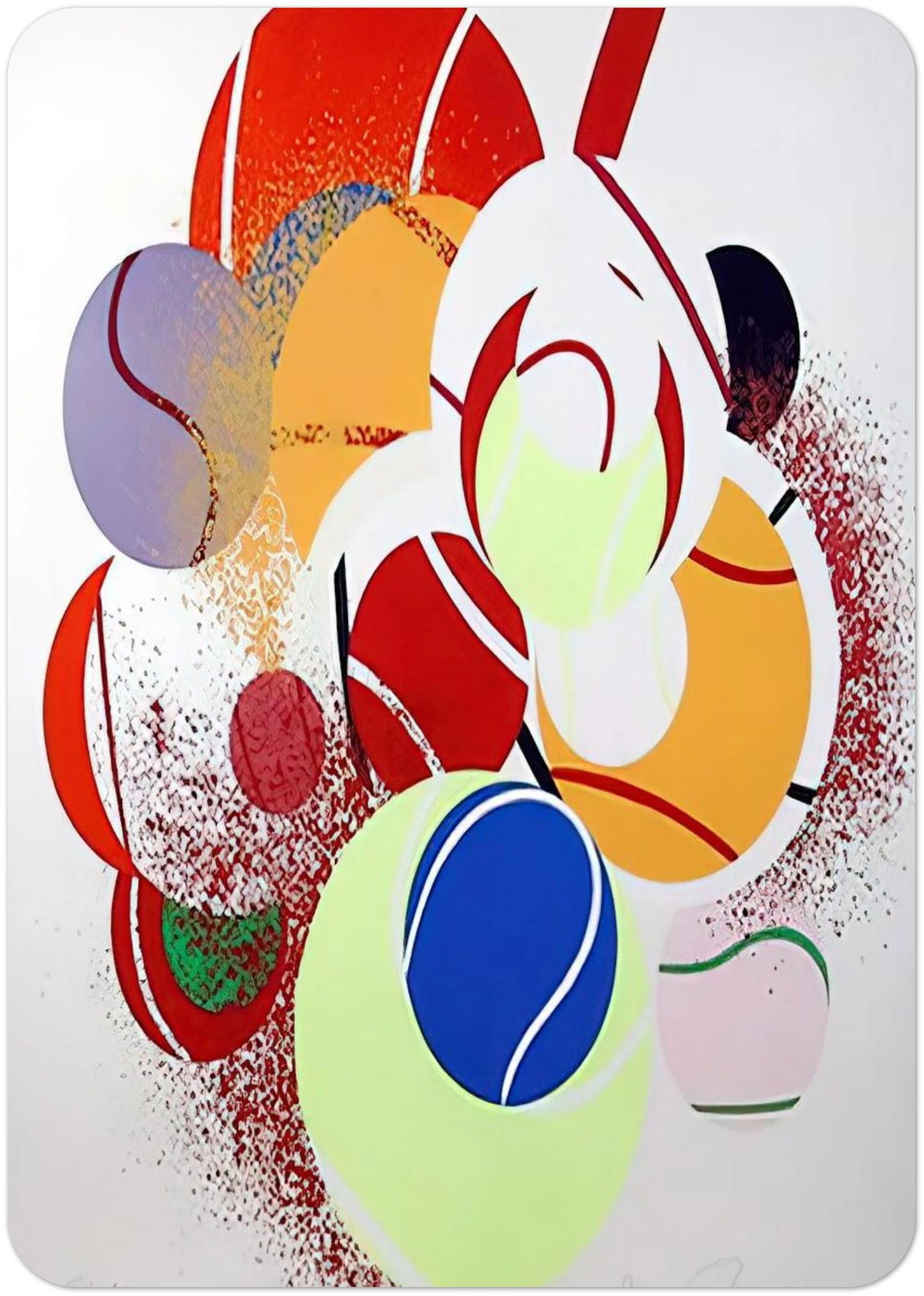 Balls By James Rosenquist Pack of 10 Post Cards | James Rosenquist Post Cards | A6 (10.5 x 14.8 cm) - 4.1 x 5.8 inches