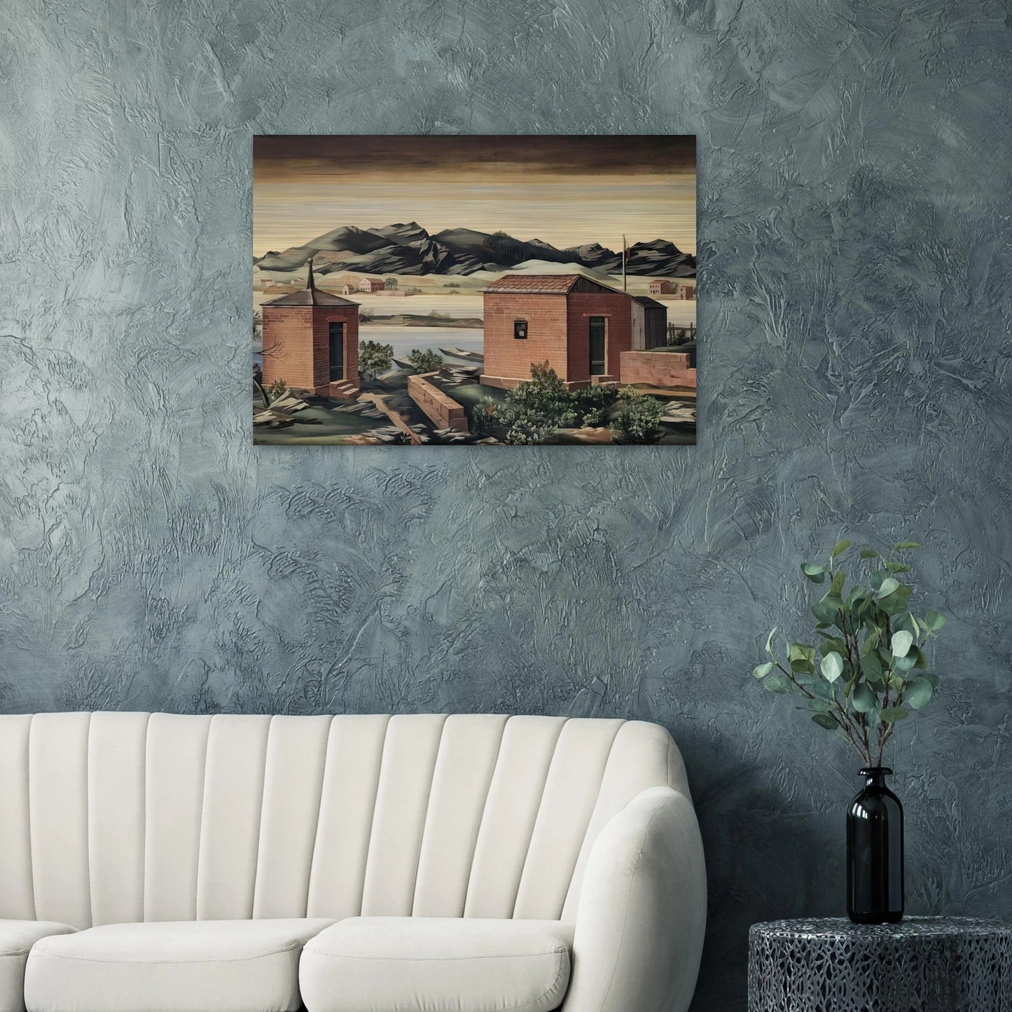 Imbarcadero a Zurigo - 1927 - Julius Bissier Brushed Aluminum Print - 70x100 cm / 28x40 inches | Julius Bissier Aluminum Print | Julius Bissier Prints
