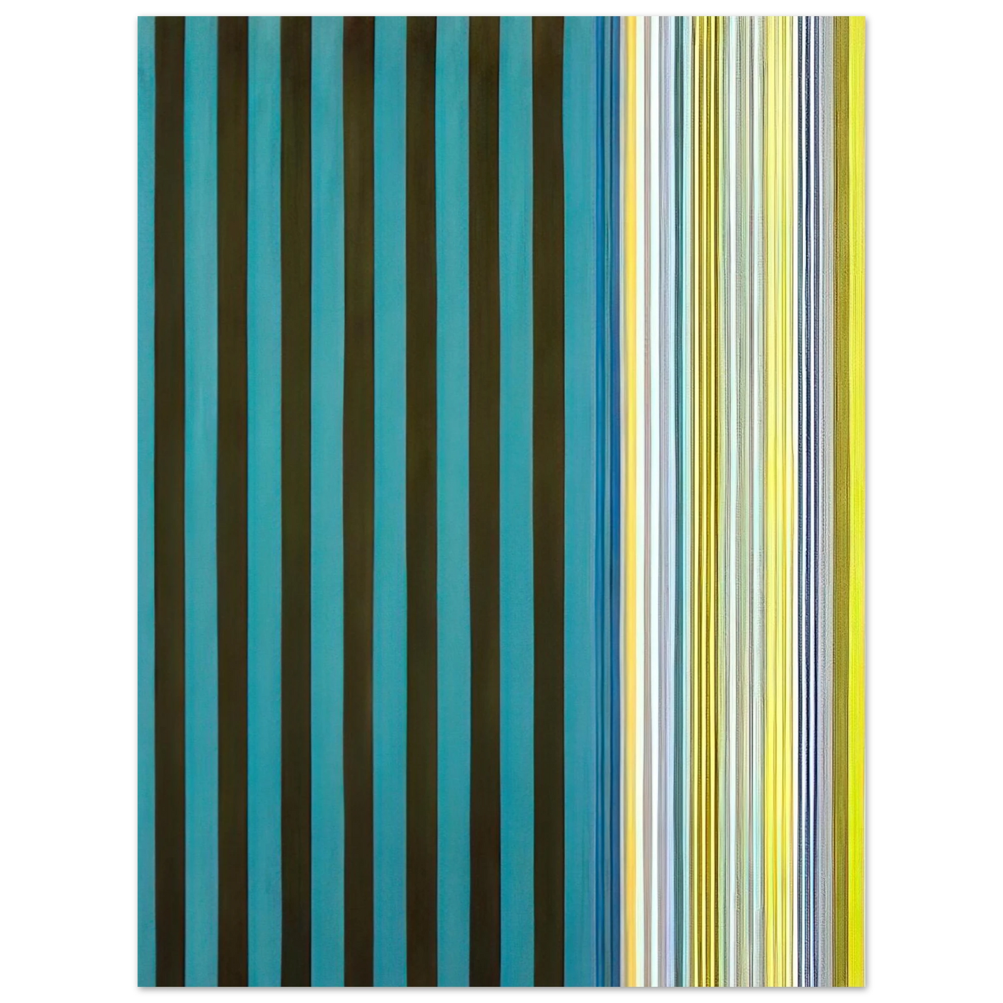 Gene Davis - Green Stripes - 1970 75x100 cm / 30x40inches Fine Art Poster
