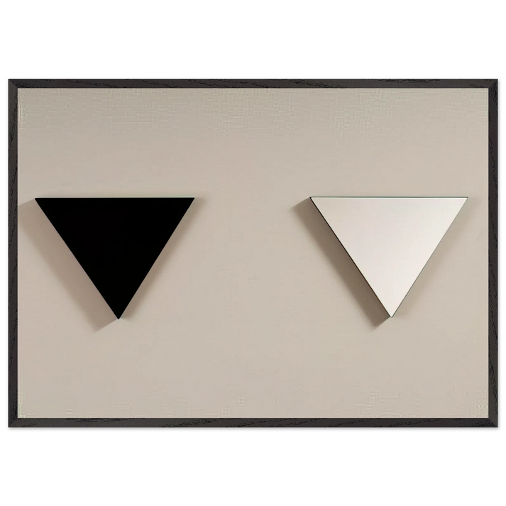 Mirror Object - 1973 - Blinky Palermo 70x100 cm / 28x40 inches Framed Art Print – Black Wooden Frame
