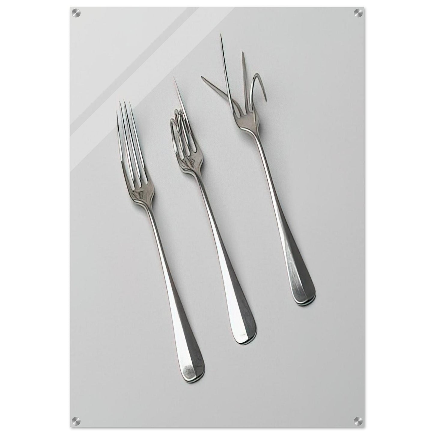 Fork Design - 1958 - Bruno Munari Acrylic Print - 70x100 cm / 28x40″ inches | Bruno Munari Wall Art | Bruno Munari Prints