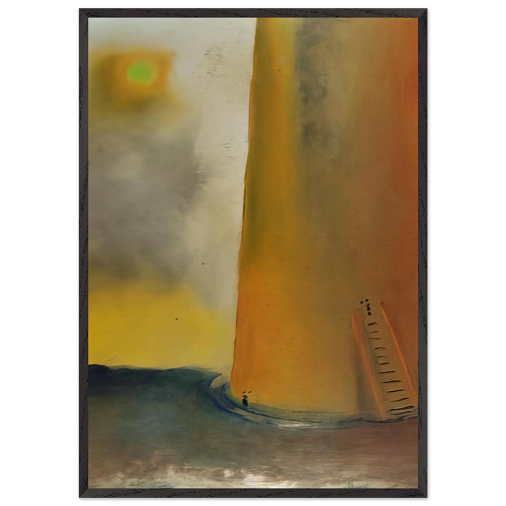 TOWER 1 - Salvador Dali 70x100 cm / 28x40 inches Framed Art Print – Black Wooden Frame