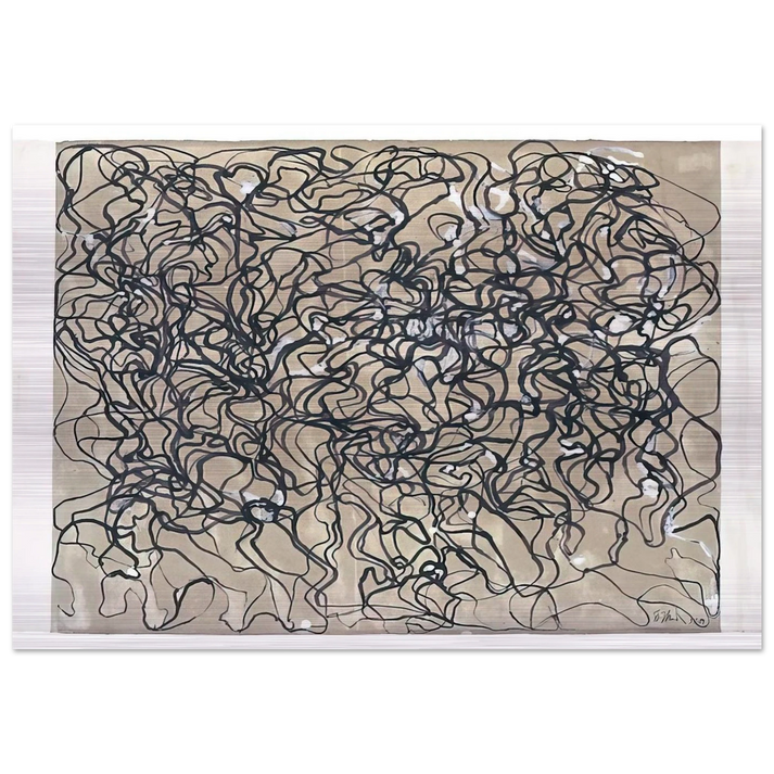 Long Letter 1 - 2009 - Brice Marden Brushed Aluminum Print - 70x100 cm / 28x40 inches | Brice Marden Aluminum Print | Brice Marden Prints