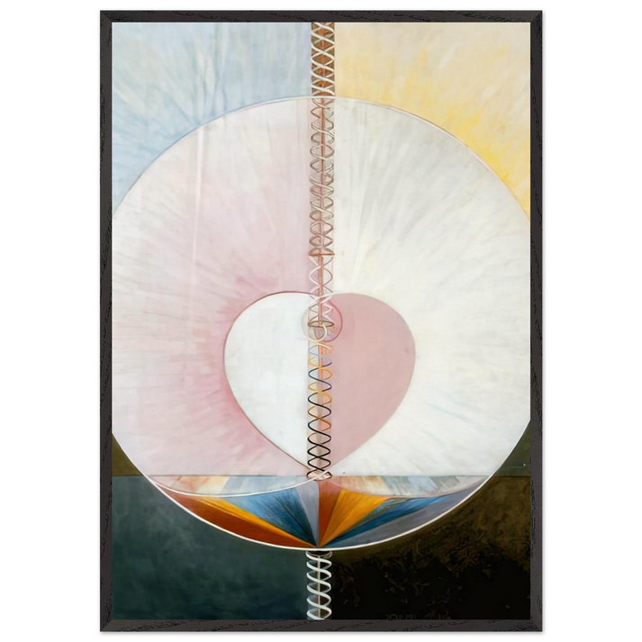 WHAT A HUMAN BEING IS 1910 - Hilma af Klint 70x100 cm / 28x40 inches Framed Art Print – Black Wooden Frame