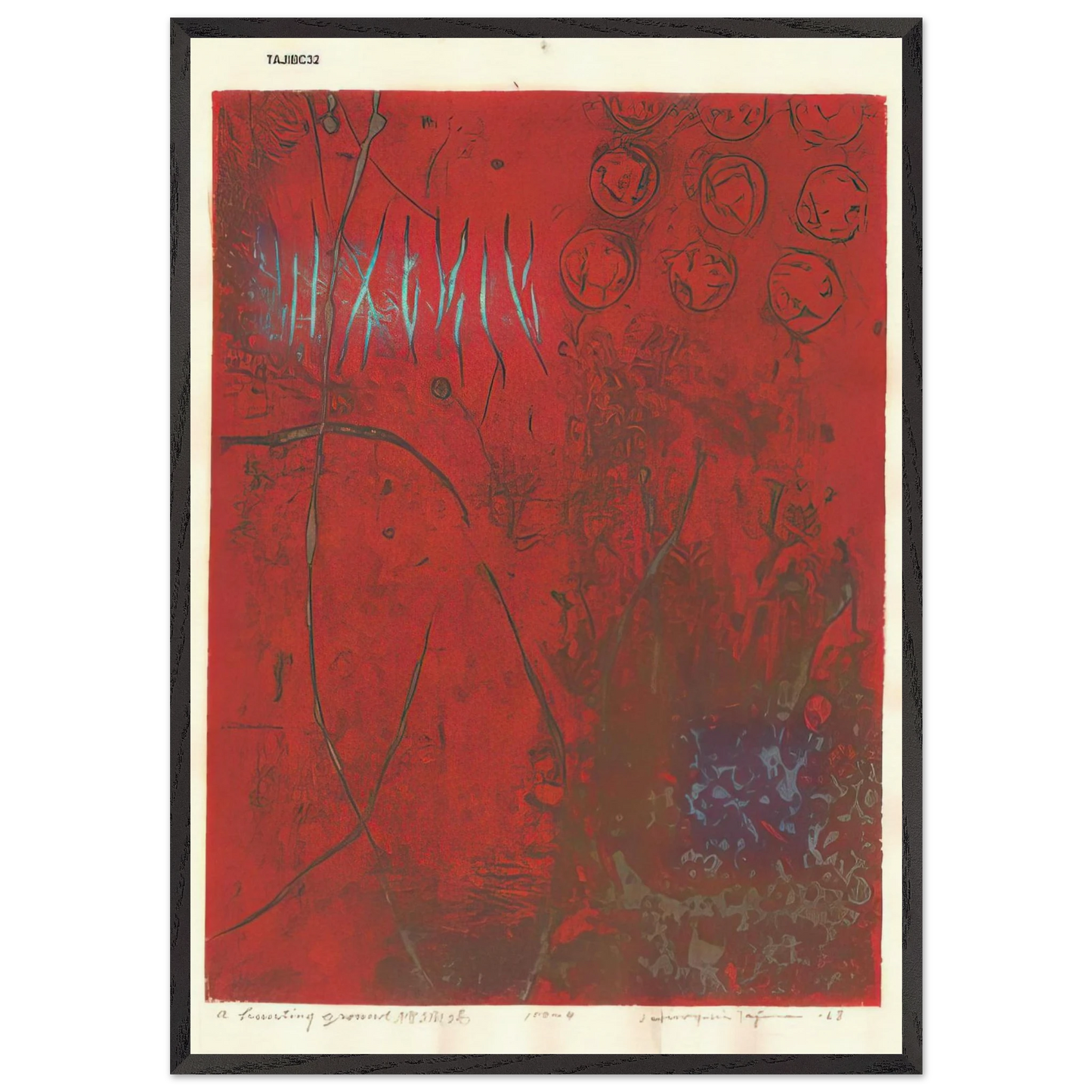A Hunting Ground - 1968 - Hiroyuki Tajima 70x100 cm / 28x40 inches Framed Art Print – Black Wooden Frame