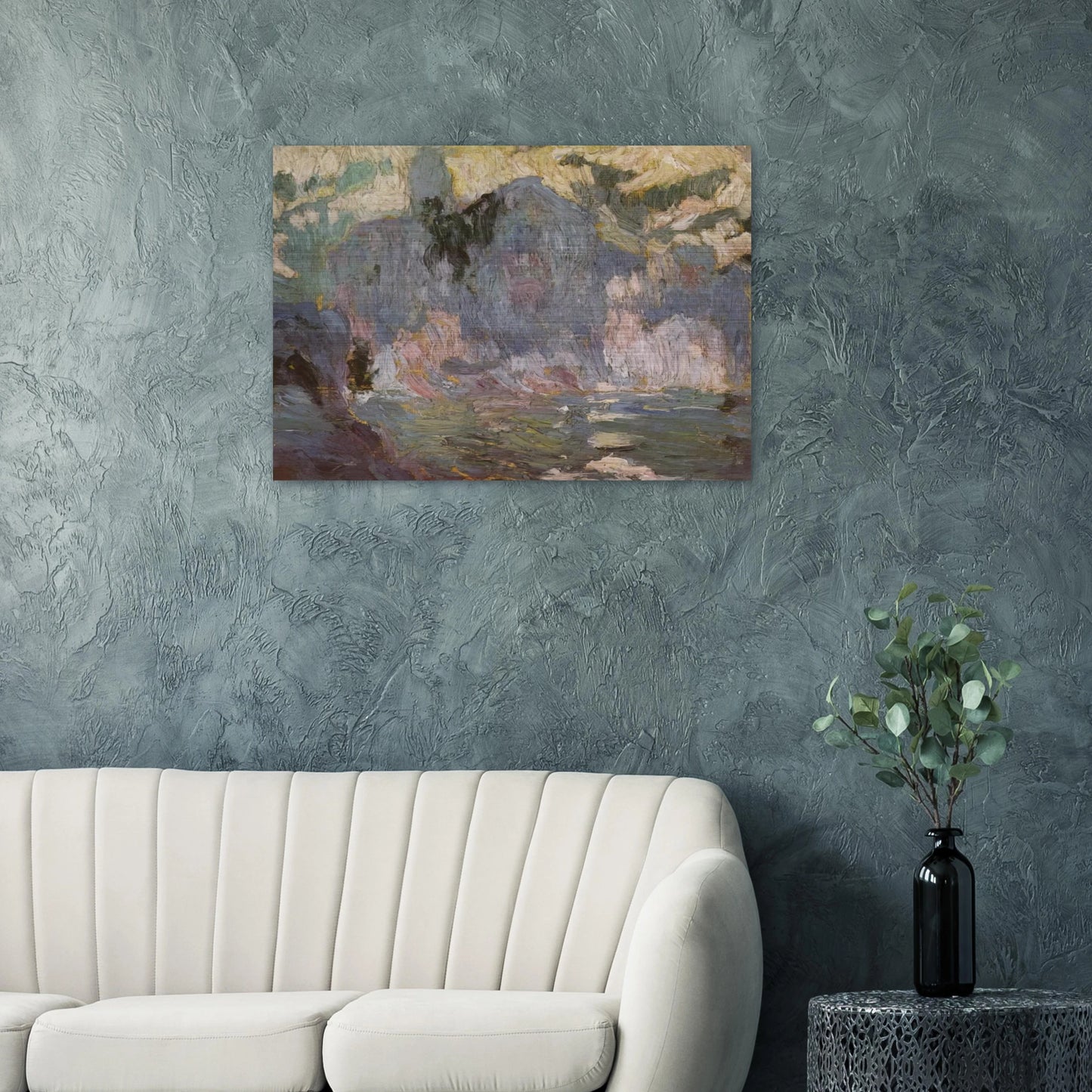 PLAYA PORT ALGUER FROM RIBA D EN PITXO - Salvador Dali Brushed Aluminum Print - 70x100 cm / 28x40 inches | Salvador Dali Aluminum Print | Salvador Dali Prints